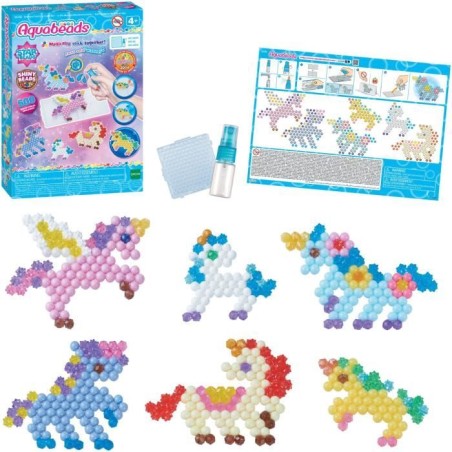 Le Kit des amies licornes - AQUABEADS - 800 perles - Des 4 ans