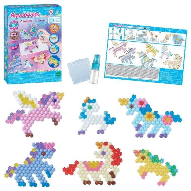 Le Kit des amies licornes - AQUABEADS - 800 perles - Des 4 ans