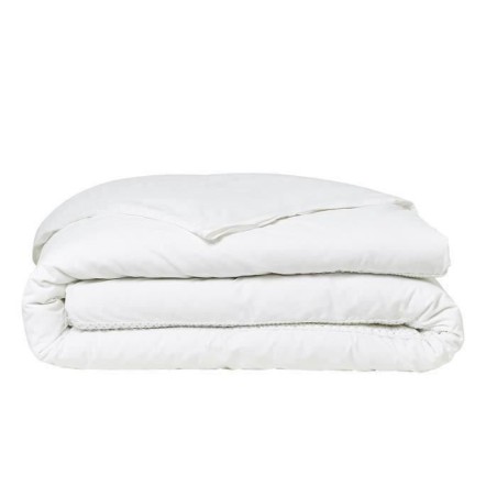 Parrure de lit TODAY Prestige - 240 x 260 cm - 2 personnes - 100% Percale finition macramé - Craie