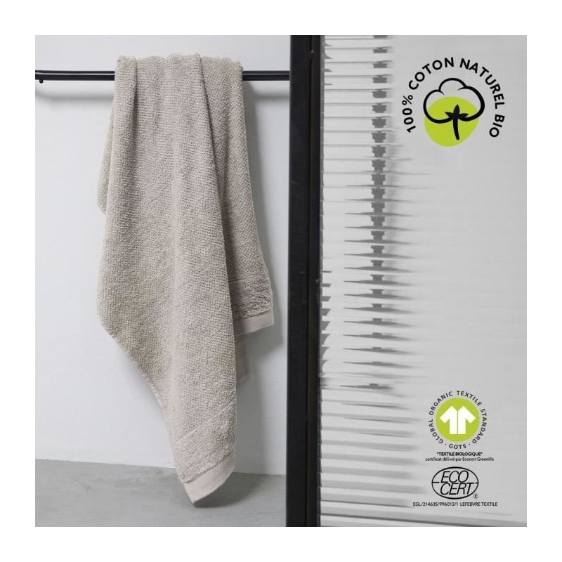 Serviette de bain - TODAY - 50 x 90 cm - Coton - Organic Dune Serviette de bain - TODAY - 50 x 90 cm - Coton - Organic Dune