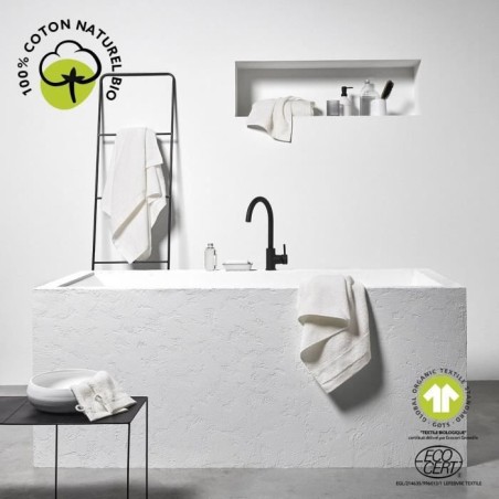 Serviette de bain - TODAY - 50 x 90 cm - Coton - Organic Craie