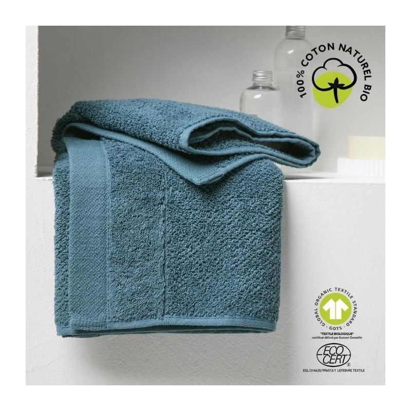 Serviette de bain - TODAY - 50 x 90 cm - Coton - Organic Paon Serviette de bain - TODAY - 50 x 90 cm - Coton - Organic Paon