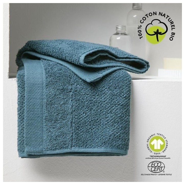 Serviette de bain - TODAY - 50 x 90 cm - Coton - Organic Paon Serviette de bain - TODAY - 50 x 90 cm - Coton - Organic Paon