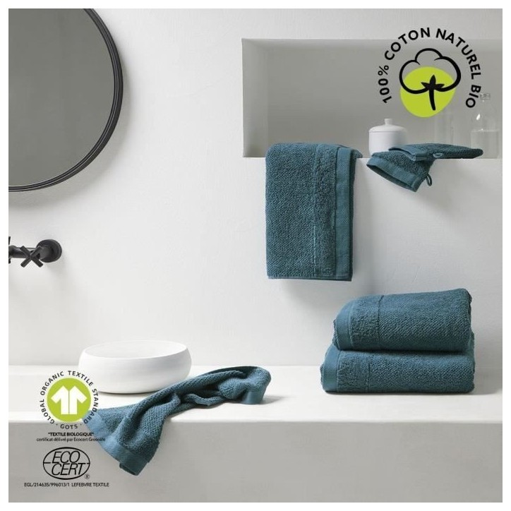 Serviette de bain - TODAY - 50 x 90 cm - Coton - Organic Paon Serviette de bain - TODAY - 50 x 90 cm - Coton - Organic Paon