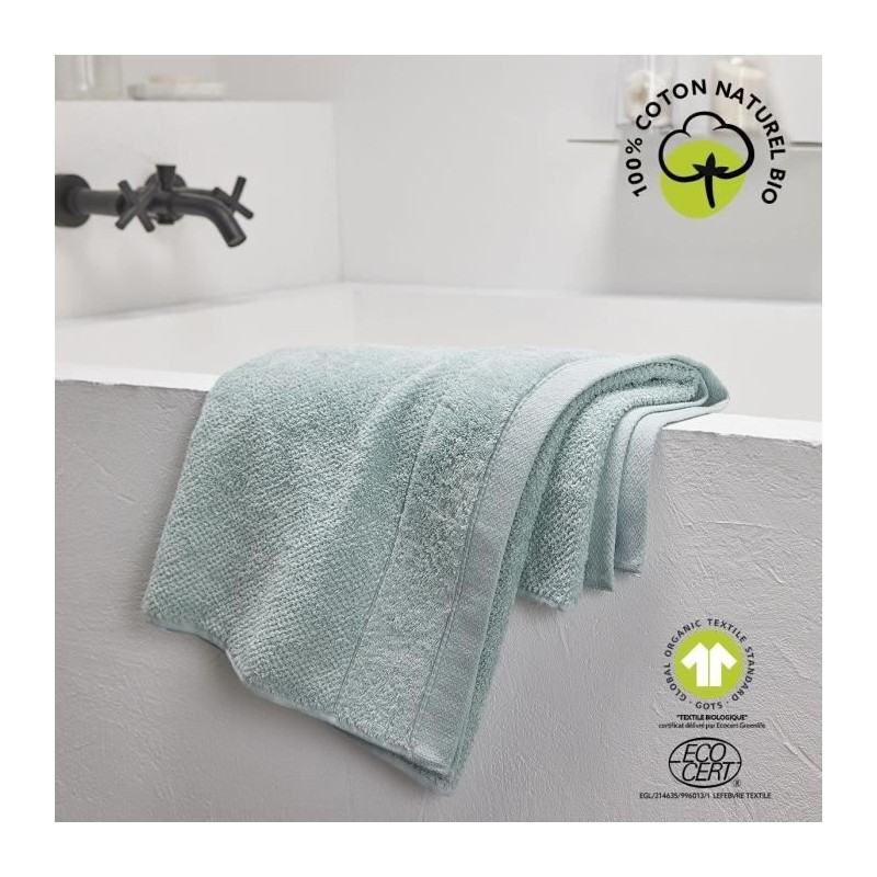 Serviette de bain - TODAY - 50 x 90 cm - Coton - Organic Celadon Serviette de bain - TODAY - 50 x 90 cm - Coton - Organic Celadon