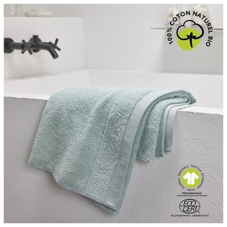 Serviette de bain - TODAY - 50 x 90 cm - Coton - Organic Celadon