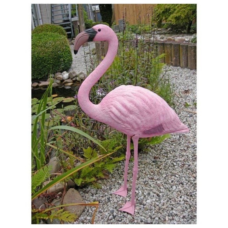 Flamant en résine - Hauteur 88 cm - Décoration de jardin UBBINK