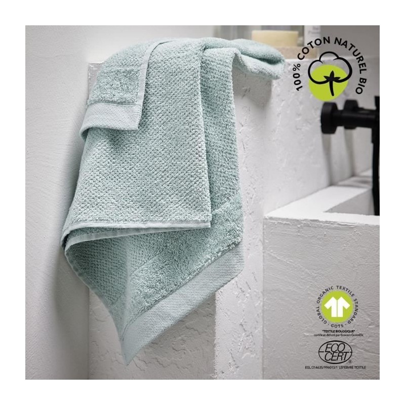 Drap de bain - TODAY - 70 x 130 cm - Coton - Organic Celadon Drap de bain - TODAY - 70 x 130 cm - Coton - Organic Celadon
