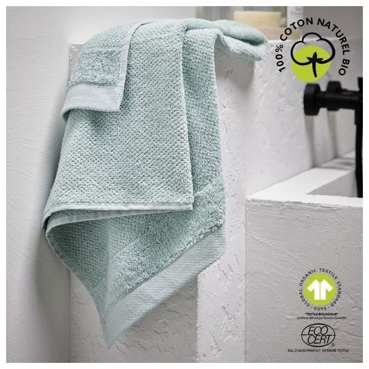 Drap de bain - TODAY - 70 x 130 cm - Coton - Organic Celadon Drap de bain - TODAY - 70 x 130 cm - Coton - Organic Celadon