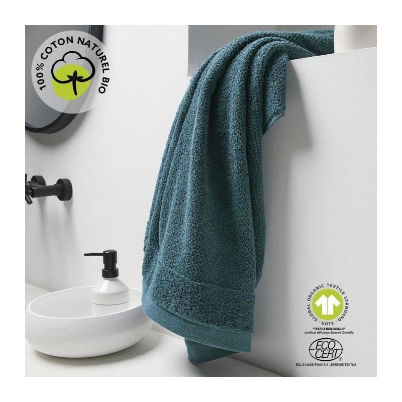 Maxi drap de bain - TODAY - 90 x 150 cm - Coton - Organic Paon Maxi drap de bain - TODAY - 90 x 150 cm - Coton - Organic Paon