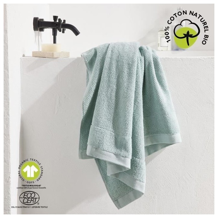 Maxi drap de bain - TODAY - 90 x 150 cm - Coton - Organic Celadon Maxi drap de bain - TODAY - 90 x 150 cm - Coton - Organic Celadon