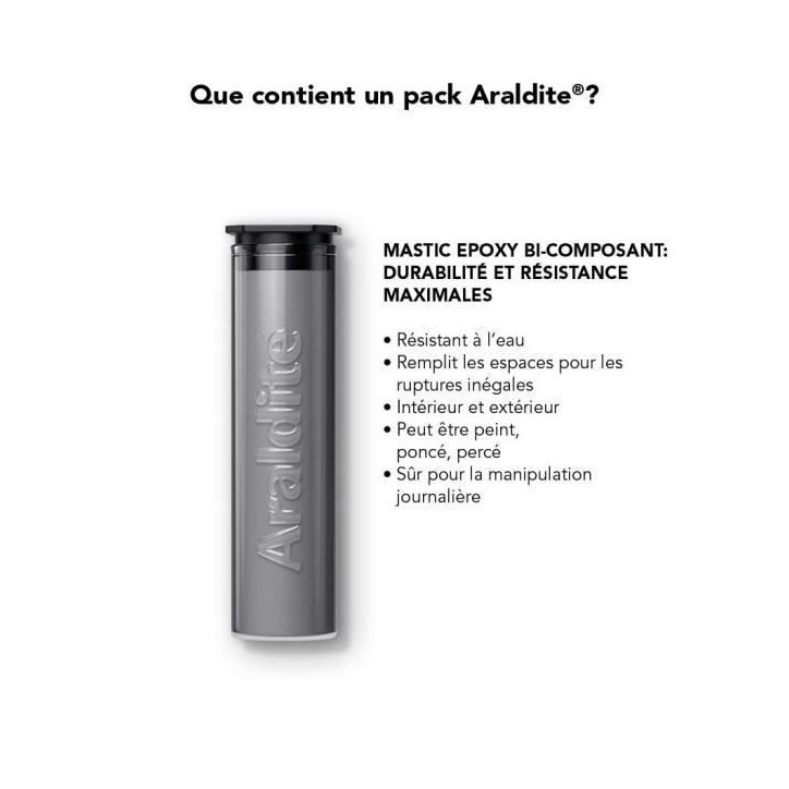 Pâte époxy réparatrice - CYANOLIT - Araldite - Pâte - 50 g - Idéale pour réparations et rebouchages