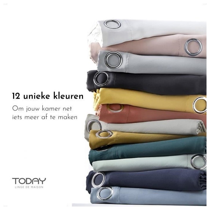 Rideau a oeillets - 140X240 - Craie - TODAY Essential - 356002