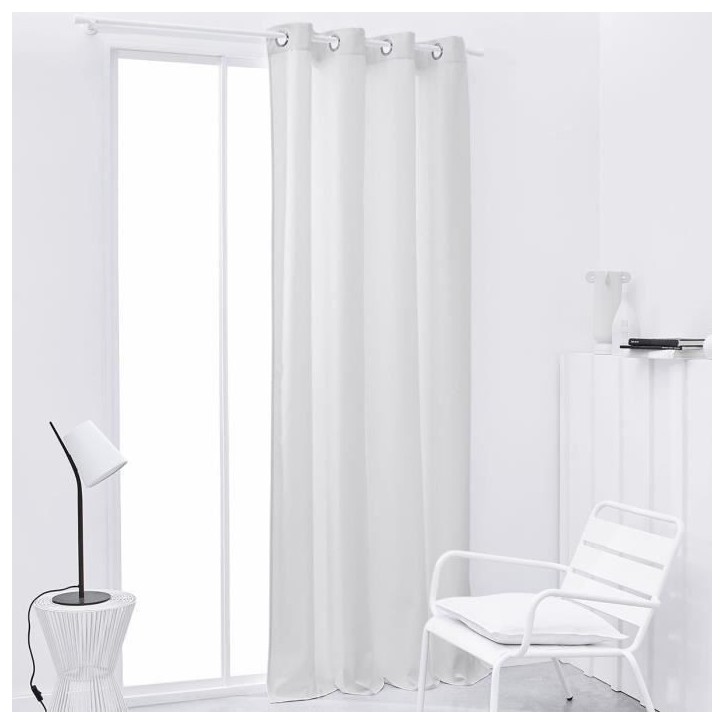 Rideau TODAY isolant a oeillets uni Blanc 140x240 cm