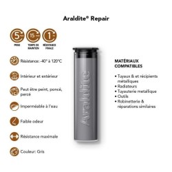 Pâte époxy réparatrice - CYANOLIT - Araldite - Pâte - 50 g - Idéa