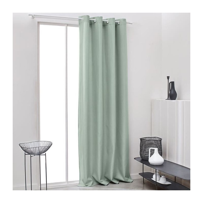 TODAY Rideau Isolant Thermique Essential Uni - 140 x 240 cm - Céladon TODAY Rideau Isolant Thermique Essential Uni - 140 x 240 cm - Céladon