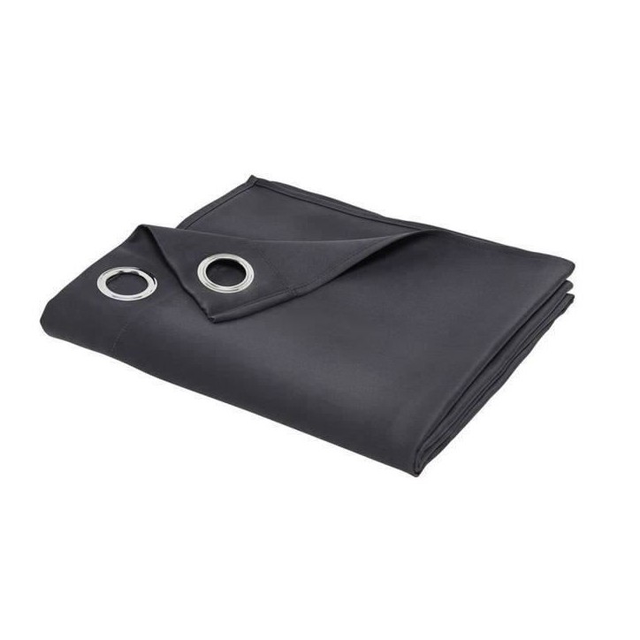 Rideau occultant TODAY a oeillets uni Gris anthracite 140x240 cm Rideau occultant TODAY a oeillets uni Gris anthracite 140x240 cm