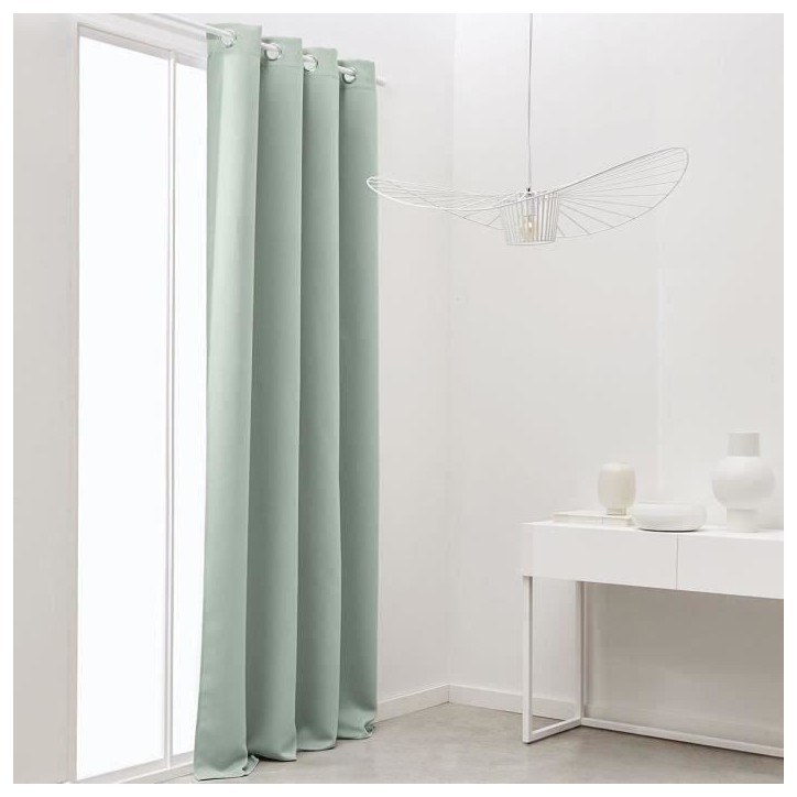 Rideau occultant TODAY a oeillets uni Vert 140x240 cm
