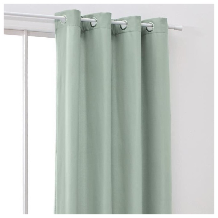 Rideau occultant TODAY a oeillets uni Vert 140x240 cm