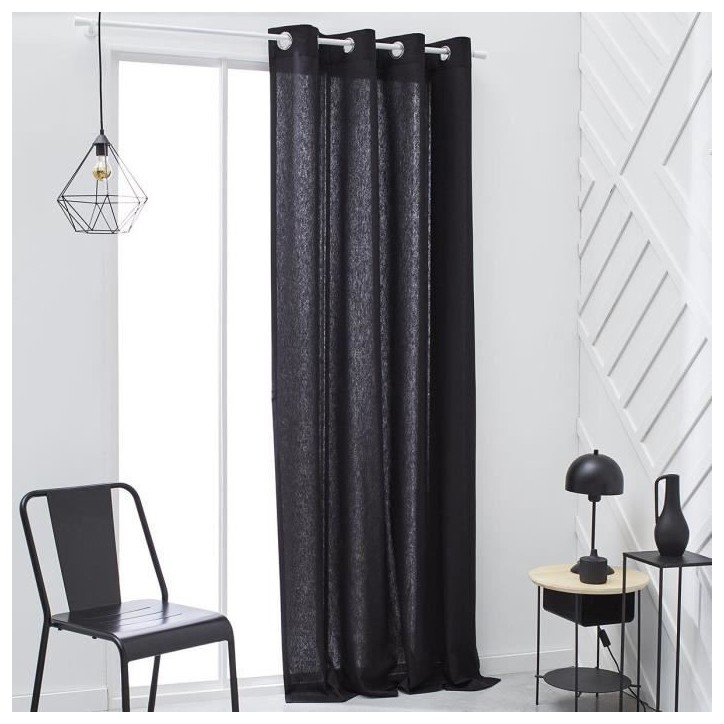 Rideau a oeillets TODAY - 140x240cm - 100% Coton - Fusain Rideau a oeillets TODAY - 140x240cm - 100% Coton - Fusain