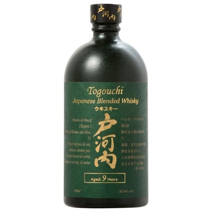 Whisky Togouchi 9 ans - Blended whisky - Japon - 40%vol - 70cl sous étui