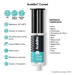 Colle époxy bi-composant - CYANOLIT - Araldite - Crystal - 24 ml - Tr