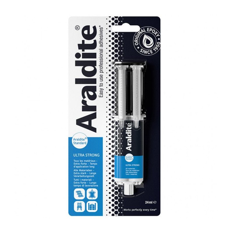 Colle époxy bi-composant - ARALDITE - Standard - 24 ml - Prise longue