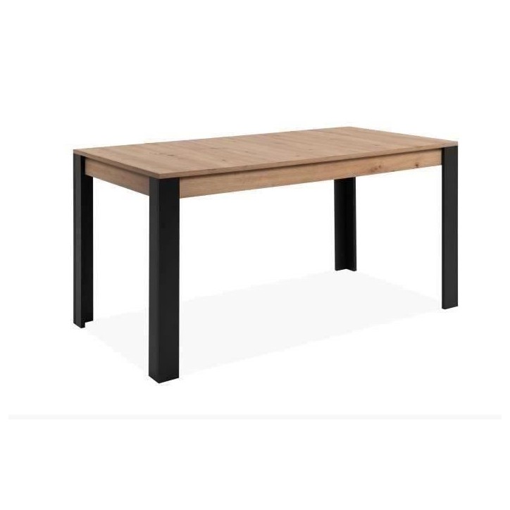 Table a manger extensible - 150-200 x 75 x 80 cm - chene noir - TOLOSA