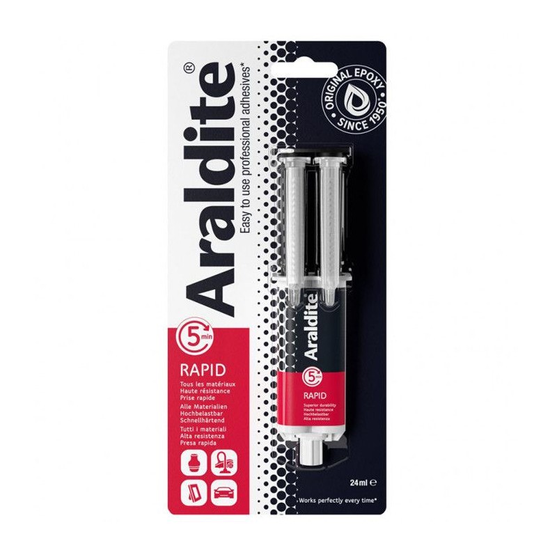 Colle époxy bi-composant - CYANOLIT - Araldite - Rapid - 24 ml - Pris