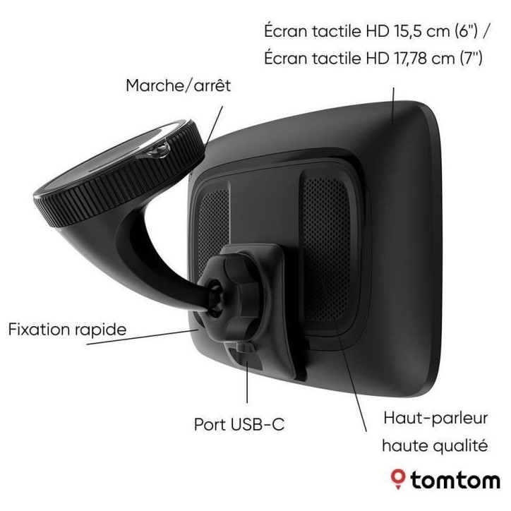 TomTom - GO Superior 6 - GPS Voiture - 6 pouces -TomTom Traffic - 2 ans de services Premium inlcus - Carte Monde