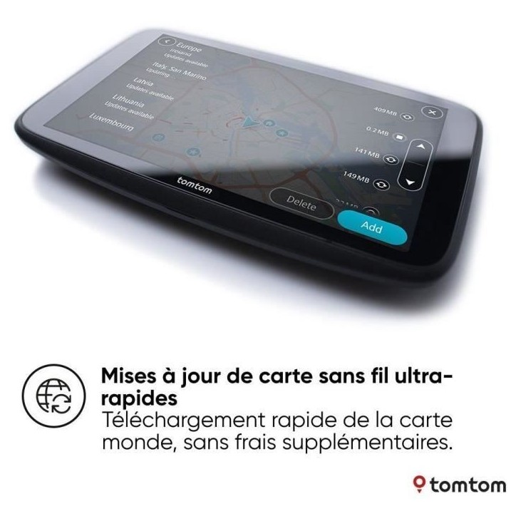 TomTom - GO Superior 7 - GPS Voiture - 7 pouces -TomTom Traffic - 2 ans de services Premium inlcus - Carte Monde TomTom - GO Superior 7 - GPS Voiture - 7 pouces -TomTom Traffic - 2 ans de services Premium inlcus - Carte Monde