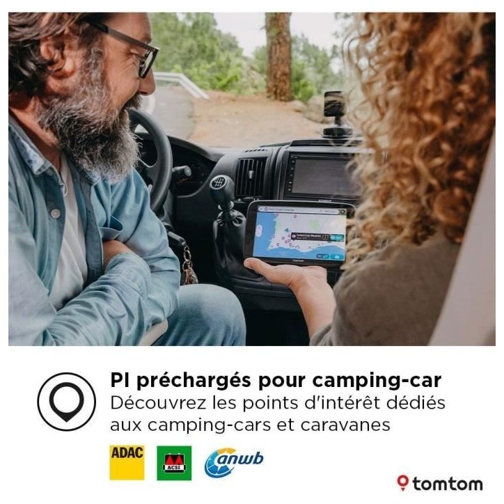 TomTom - GO Camper Max 2eme génération - GPS Camping-car, caravanes et voiture - 7 pouces - Points d'intérets dédiés - Cart TomTom - GO Camper Max 2eme génération - GPS Camping-car, caravanes et voiture - 7 pouces - Points d'intérets dédiés - Cart