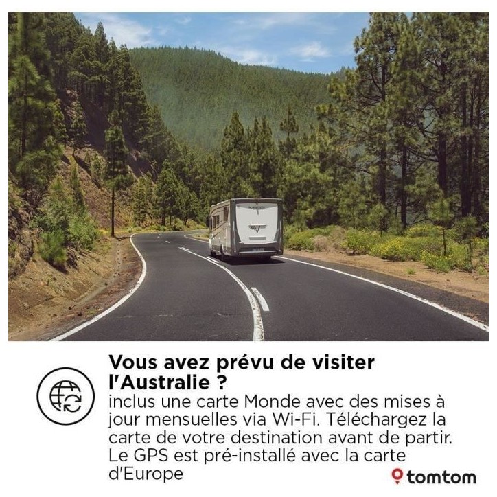 TomTom - GO Camper Max 2eme génération - GPS Camping-car, caravanes et voiture - 7 pouces - Points d'intérets dédiés - Cart TomTom - GO Camper Max 2eme génération - GPS Camping-car, caravanes et voiture - 7 pouces - Points d'intérets dédiés - Cart
