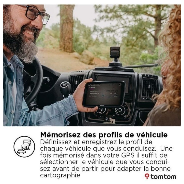 TomTom - GO Camper Max 2eme génération Premium Pack - GPS Camping-car, caravanes et voiture - 7 pouces - Carte Monde