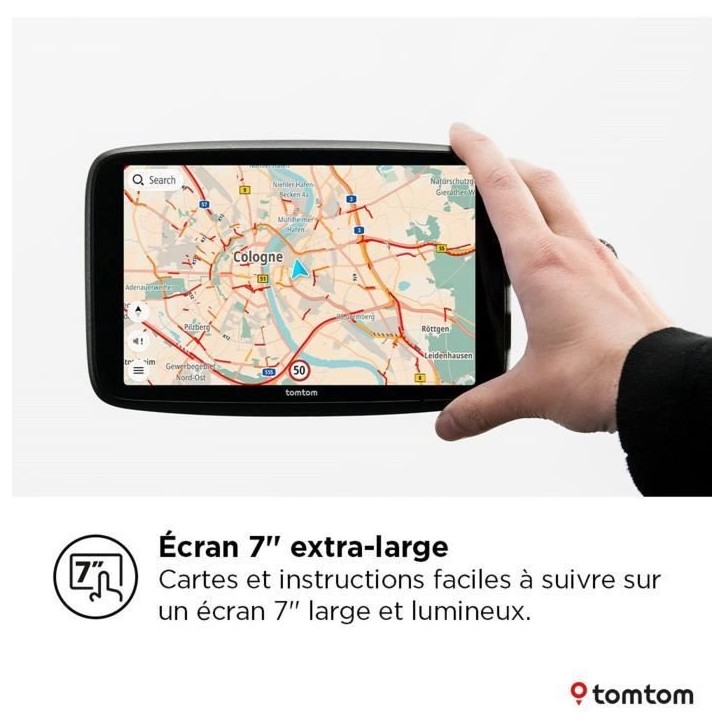 TomTom - GO Navigator 7 - GPS Voiture - 7 pouces - TomTom Traffic - Fixation Magnétique - Carte Europe