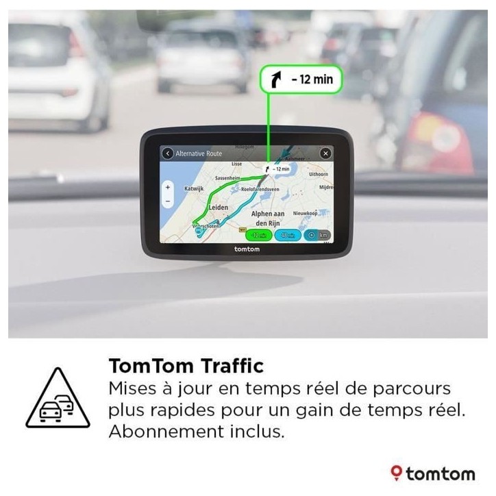 TomTom - GO Classic 6 2eme Génération - GPS Voiture - 6 pouces - TomTom Traffic - Guidage sur changement de voie - Carte Europ
