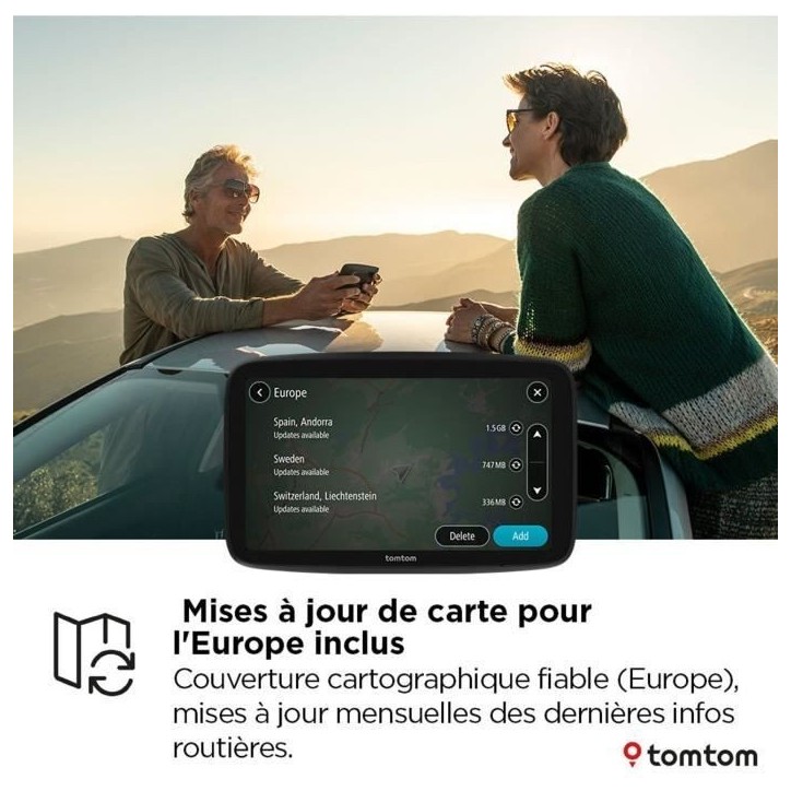 TomTom - GO Classic 5 2eme Génération - GPS Voiture - 5 pouces - TomTom Traffic - Guidage sur changement de voie - Carte Europ TomTom - GO Classic 5 2eme Génération - GPS Voiture - 5 pouces - TomTom Traffic - Guidage sur changement de voie - Carte Europ