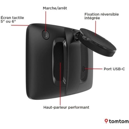 TomTom - GO Professional 6 2eme Génération - GPS Poid Lourd, Bus et voiture - 6 pouces - TomTom Traffic - carte Europe -