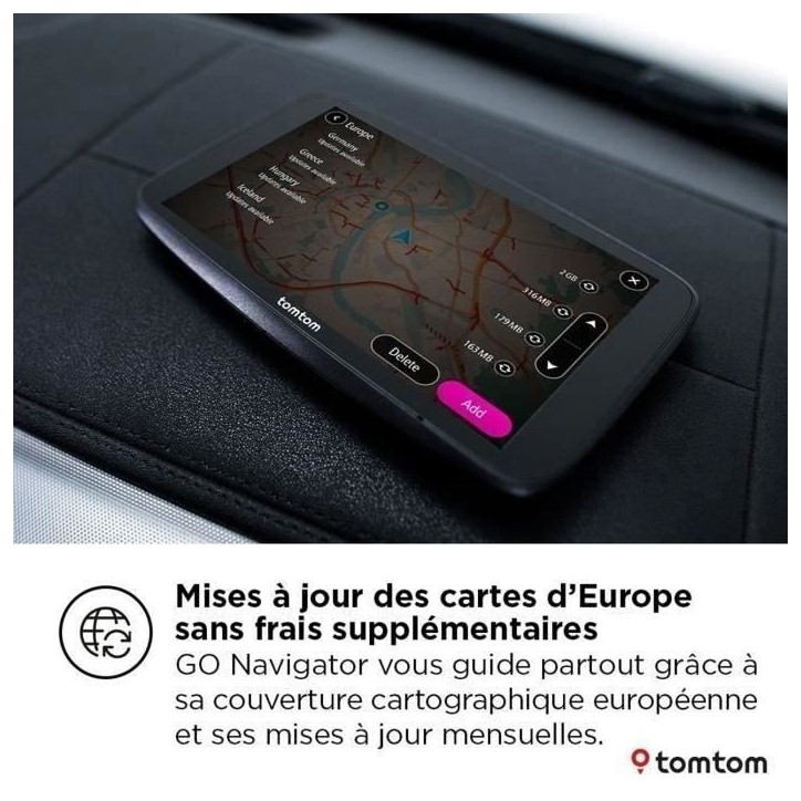 GPS - TOMTOM - GO Navigator 2eme génération - 6 pouces - Mise a jour Wi-Fi - Cartes Europe