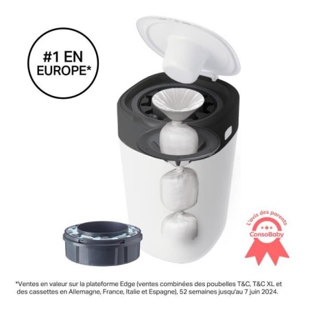 Tommee Tippee - Poubelles a couches - Twist & Click - Anti-Odeurs Anti