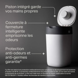 Tommee Tippee - Poubelles a couches - Twist & Click - Anti-Odeurs Anti