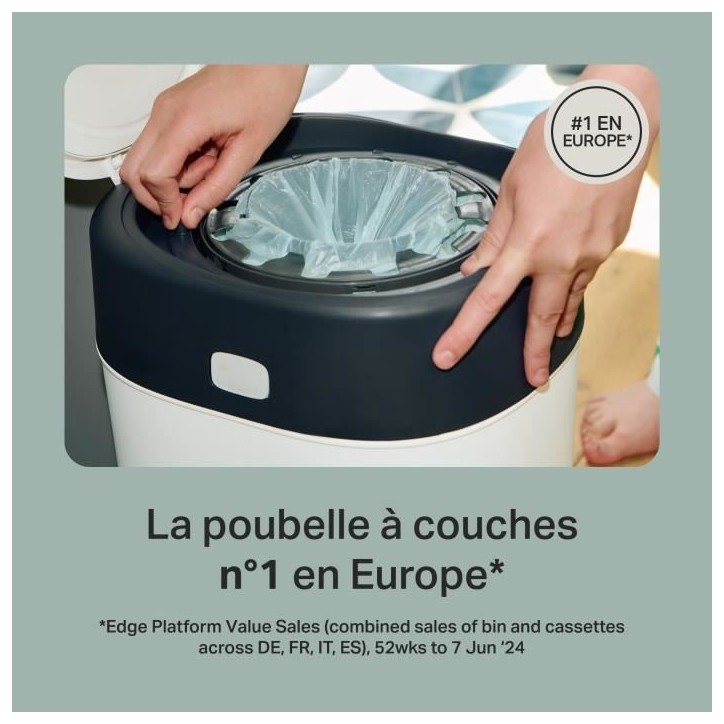TOMMEE TIPPEE - Recharges pour poubelles a couches - Twist & Click - Film multicouche antibactérien - Pack de 12 TOMMEE TIPPEE - Recharges pour poubelles a couches - Twist & Click - Film multicouche antibactérien - Pack de 12