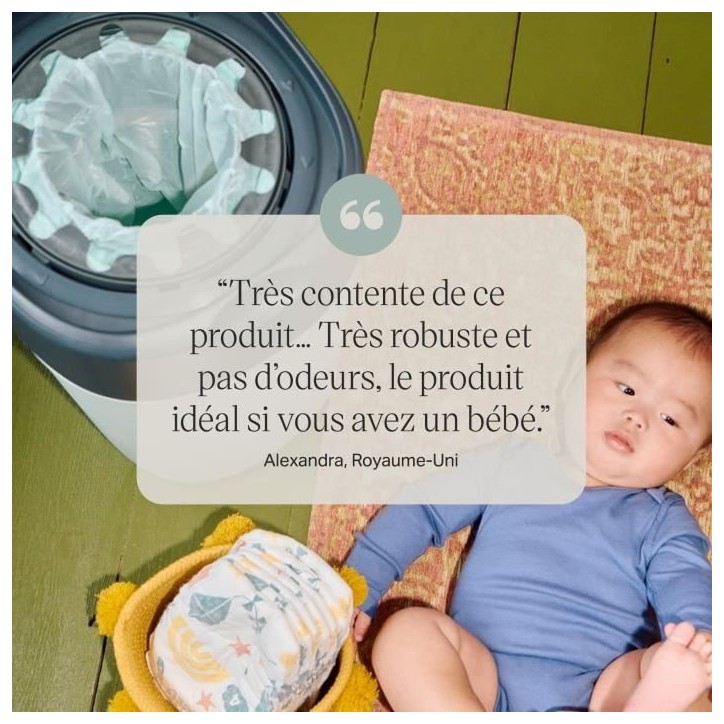 TOMMEE TIPPEE - Recharges pour poubelles a couches - Twist & Click - Film multicouche antibactérien - Pack de 12 TOMMEE TIPPEE - Recharges pour poubelles a couches - Twist & Click - Film multicouche antibactérien - Pack de 12
