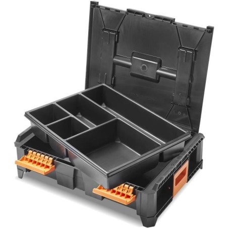Insert compartimenté - TOOD - 5 cases fixes - Pour coffret professionnel - Emboîtable - 40x30x7 cm