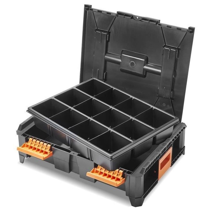 Insert modulable - TOOD - 3 a 12 compartiments - Pour coffret professionnel - Emboîtable - 40x30x7 cm Insert modulable - TOOD - 3 a 12 compartiments - Pour coffret professionnel - Emboîtable - 40x30x7 cm