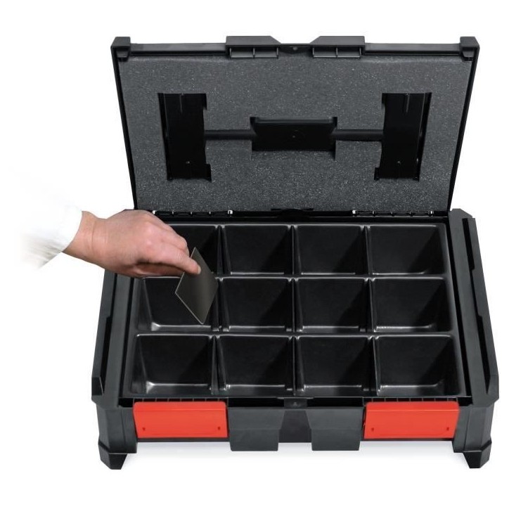 Insert modulable - TOOD - 3 a 12 compartiments - Pour coffret professionnel - Emboîtable - 40x30x7 cm Insert modulable - TOOD - 3 a 12 compartiments - Pour coffret professionnel - Emboîtable - 40x30x7 cm