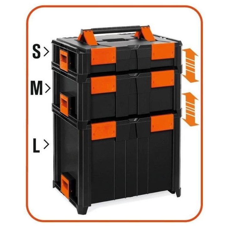 Coffret professionnel - TOOD - Emboîtable - ABS - 46x34x21 cm Coffret professionnel - TOOD - Emboîtable - ABS - 46x34x21 cm