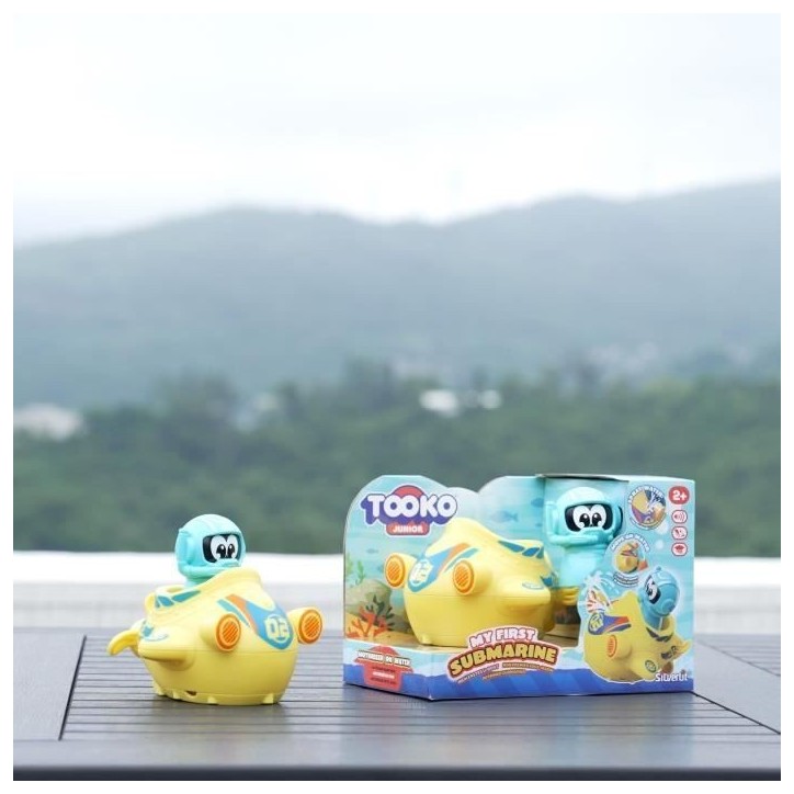 Sous-marin motorisé pour enfant - TOOKO - Jaune et bleu - Effets sonores - A partir de 2 ans Sous-marin motorisé pour enfant - TOOKO - Jaune et bleu - Effets sonores - A partir de 2 ans