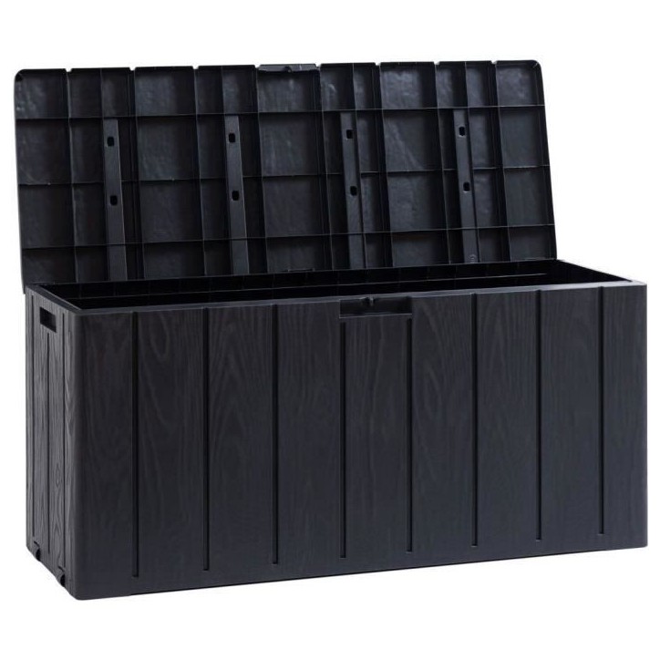 Coffre de jardin - En résine - MULTIBOX BRAVO - Gris anthracite - 270L - 117,5x45x56 cm Coffre de jardin - En résine - MULTIBOX BRAVO - Gris anthracite - 270L - 117,5x45x56 cm