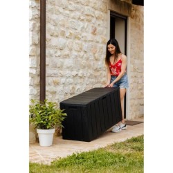 Coffre de jardin - En résine - MULTIBOX BRAVO - Gris anthracite - 270